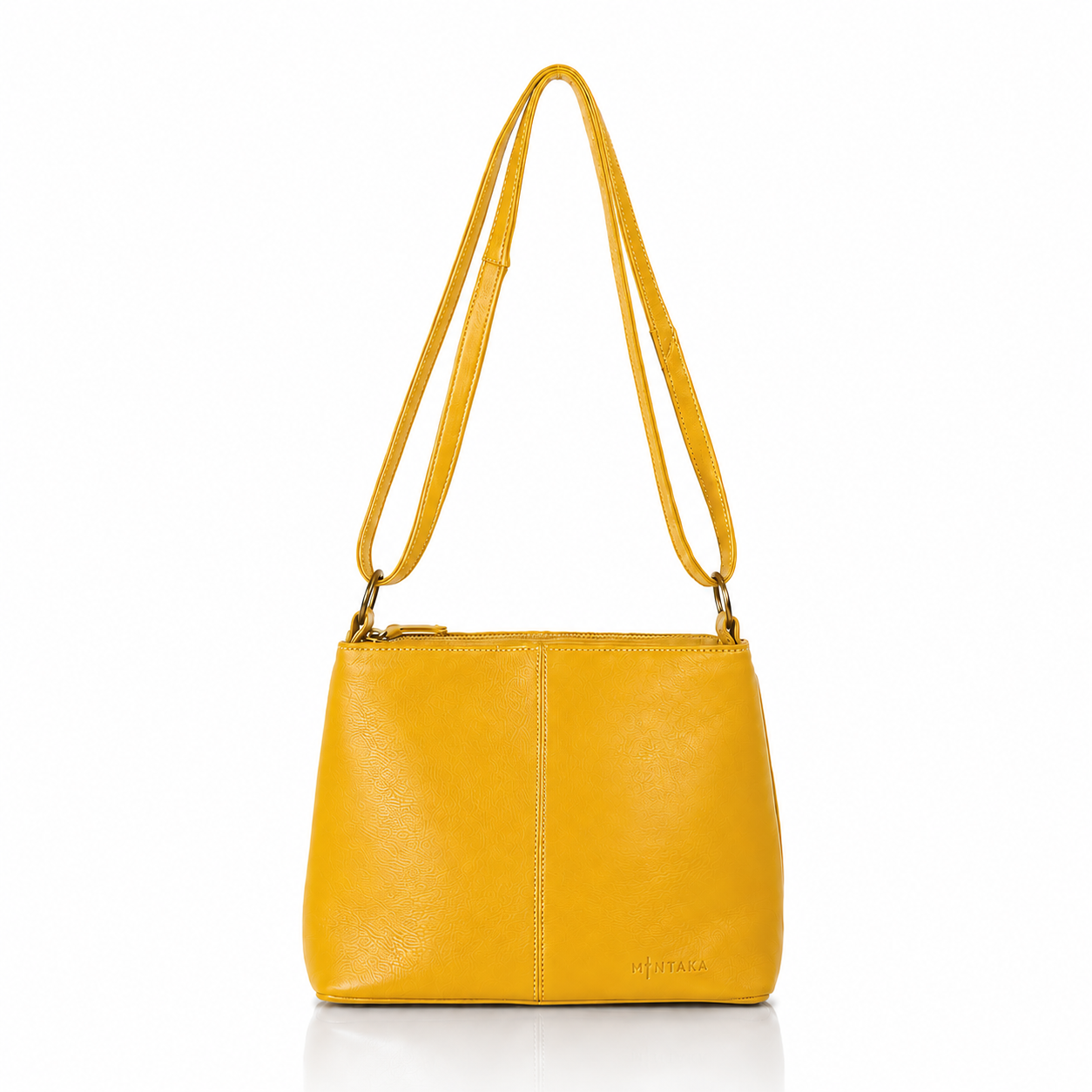 Thuli Double Zip Leather Bag