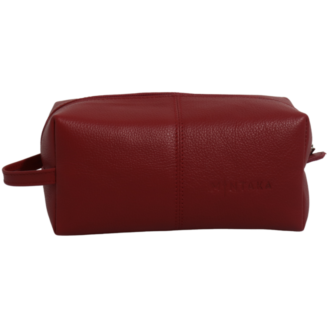 Men’s Doppio Leather Wash Bag