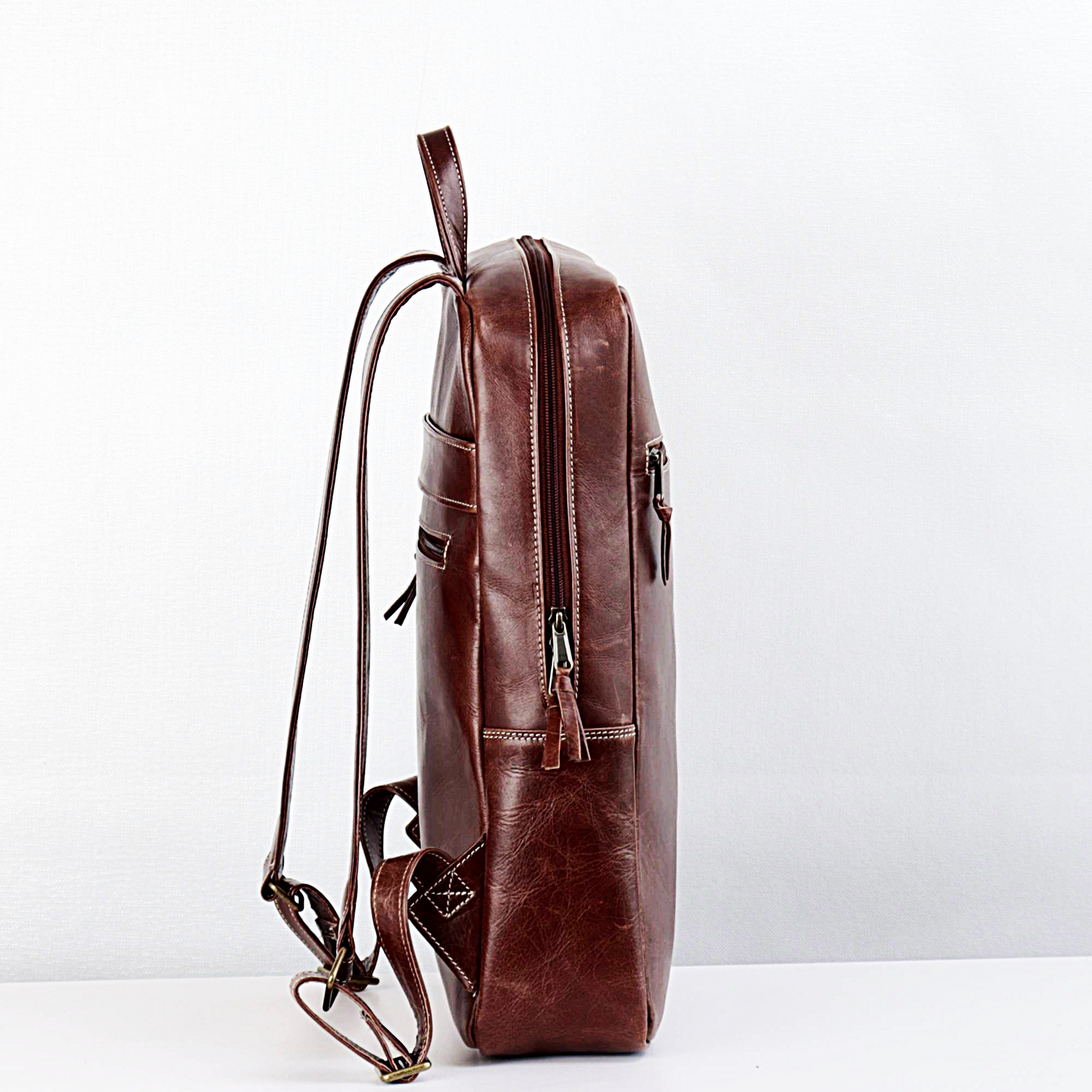 Toni Bold Leather Laptop Backpack
