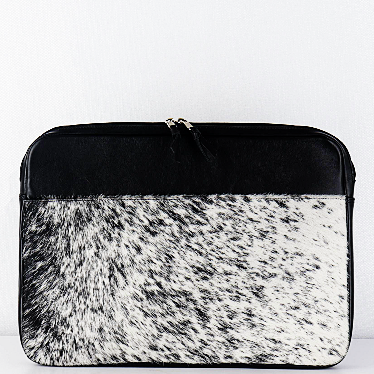 Amee Nguni Black Laptop Leather Sleeve