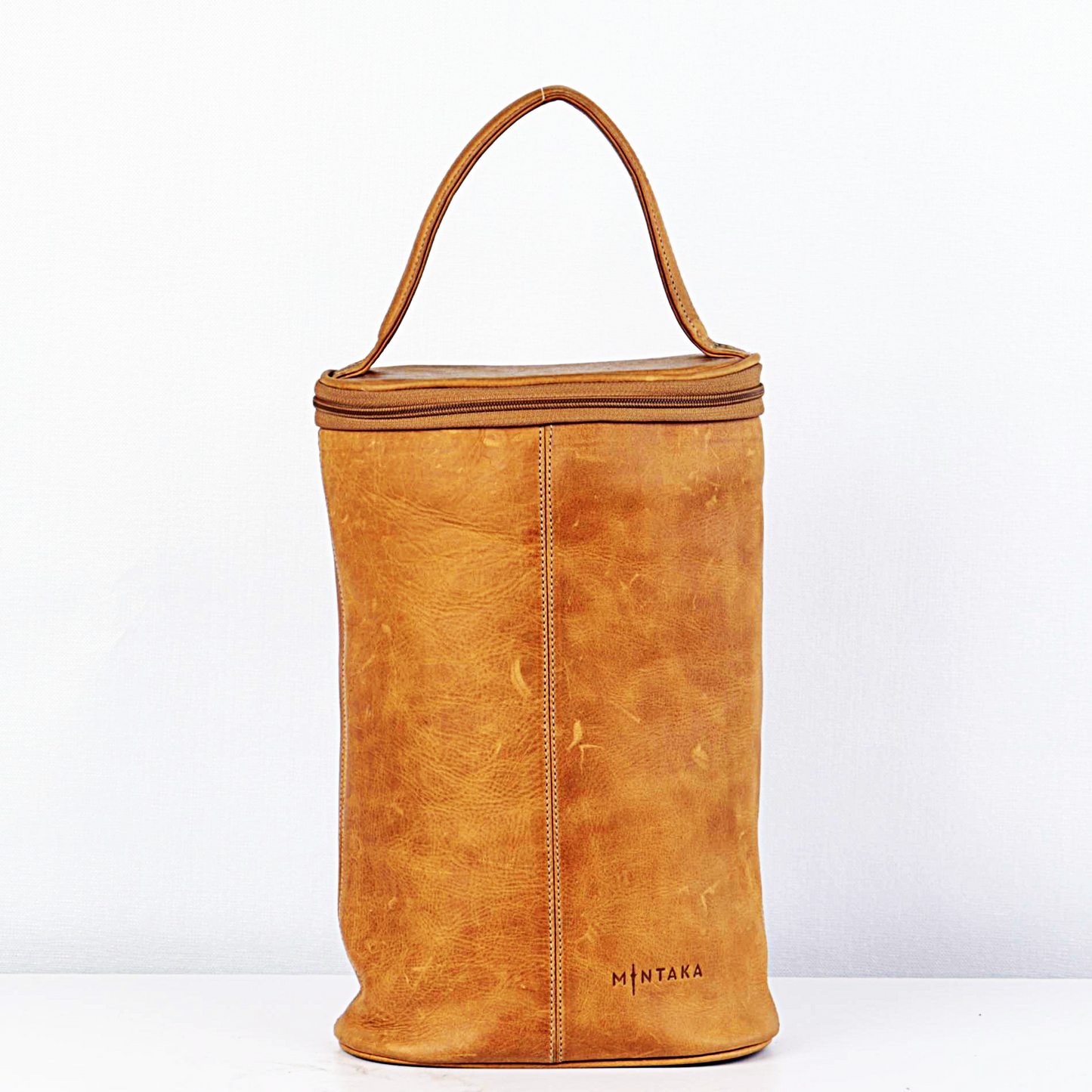 Zip Wine Leather Carrier