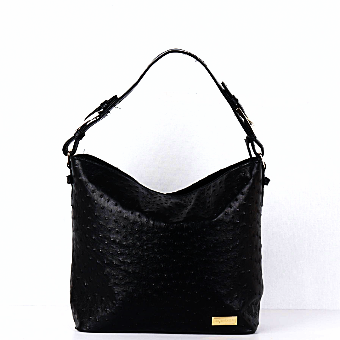 Ostrich Oliva Hobo Handbag