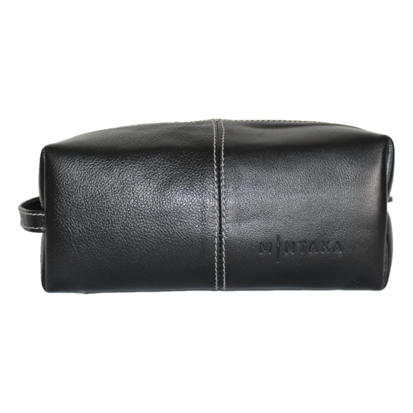 Men’s Doppio Leather Wash Bag