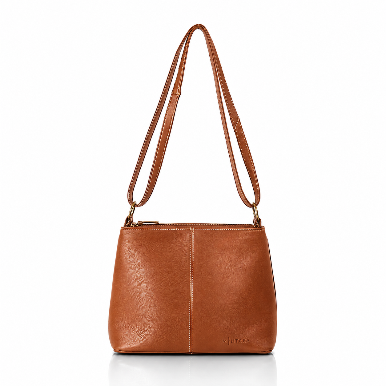 Thuli Double Zip Leather Bag