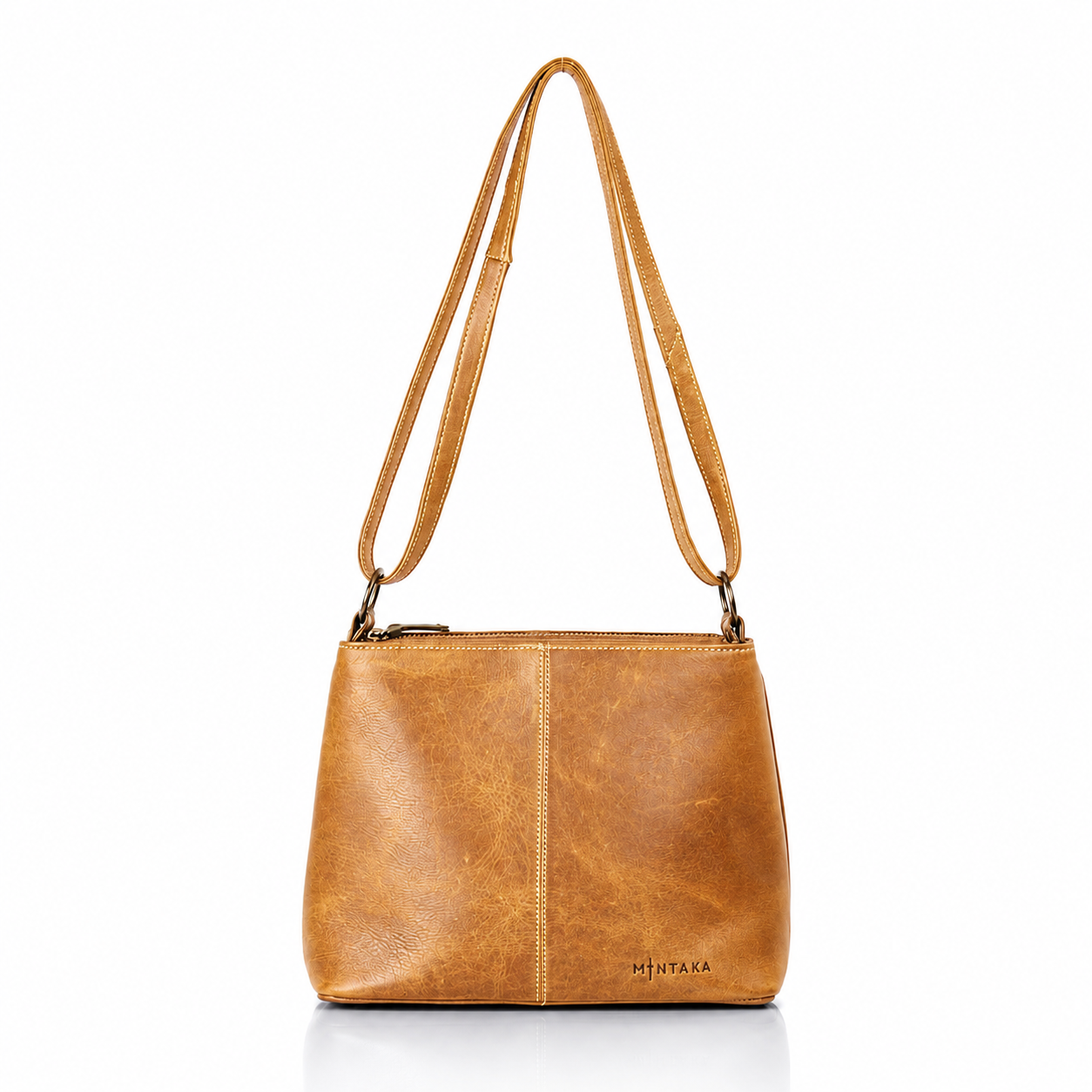 Thuli Double Zip Leather Bag