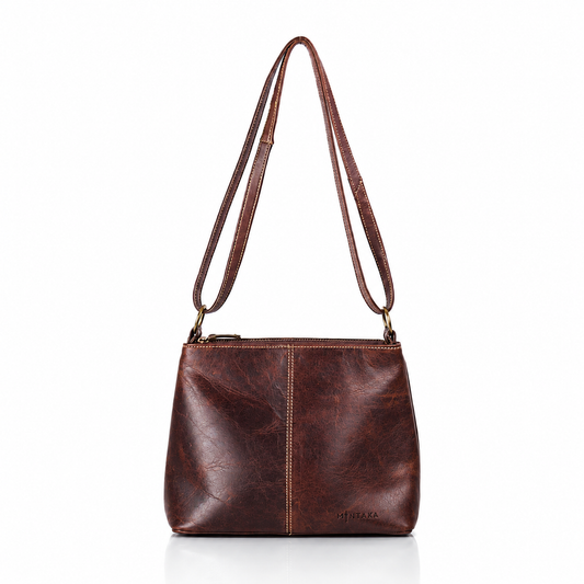 Thuli Double Zip Leather Bag