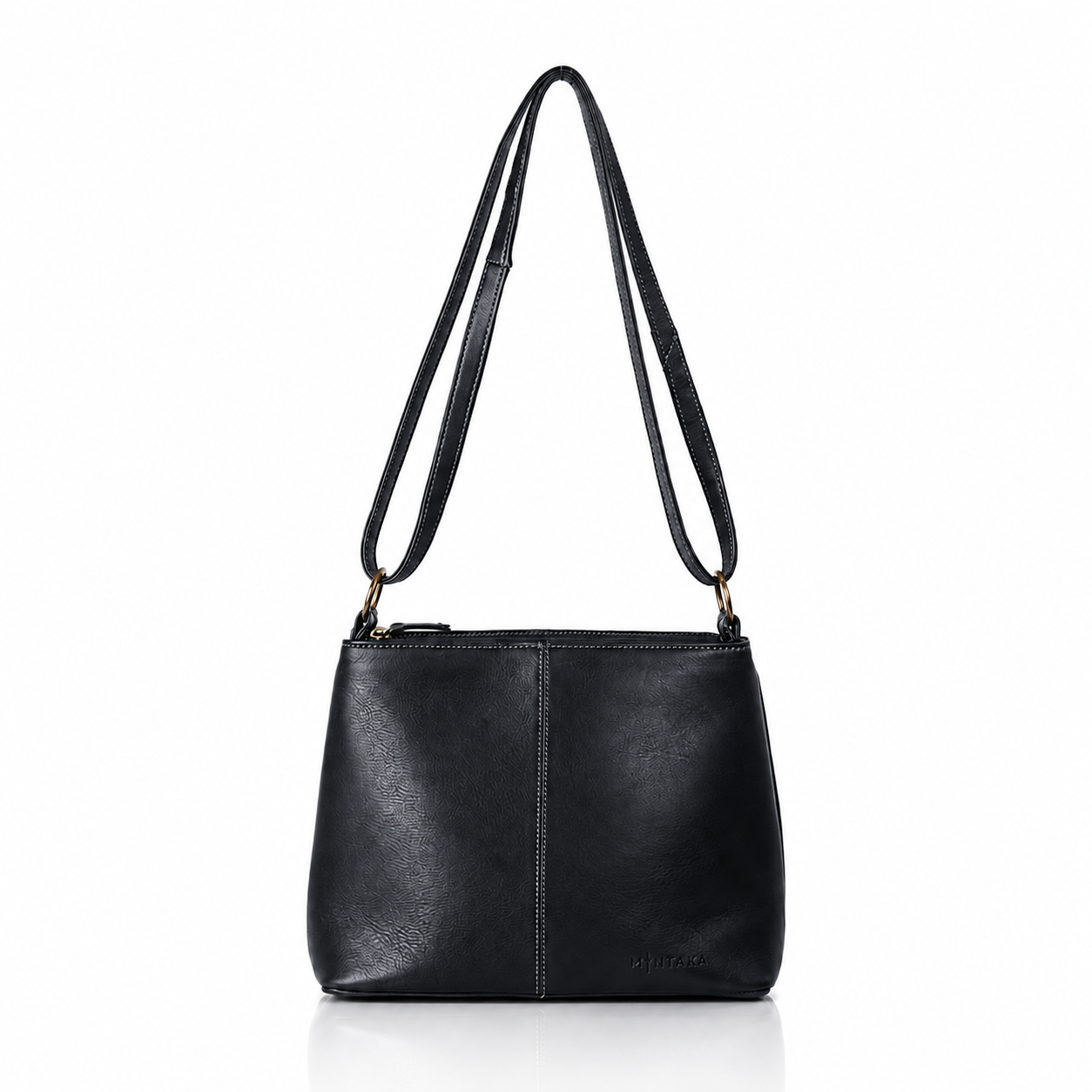 Thuli Double Zip Leather Bag