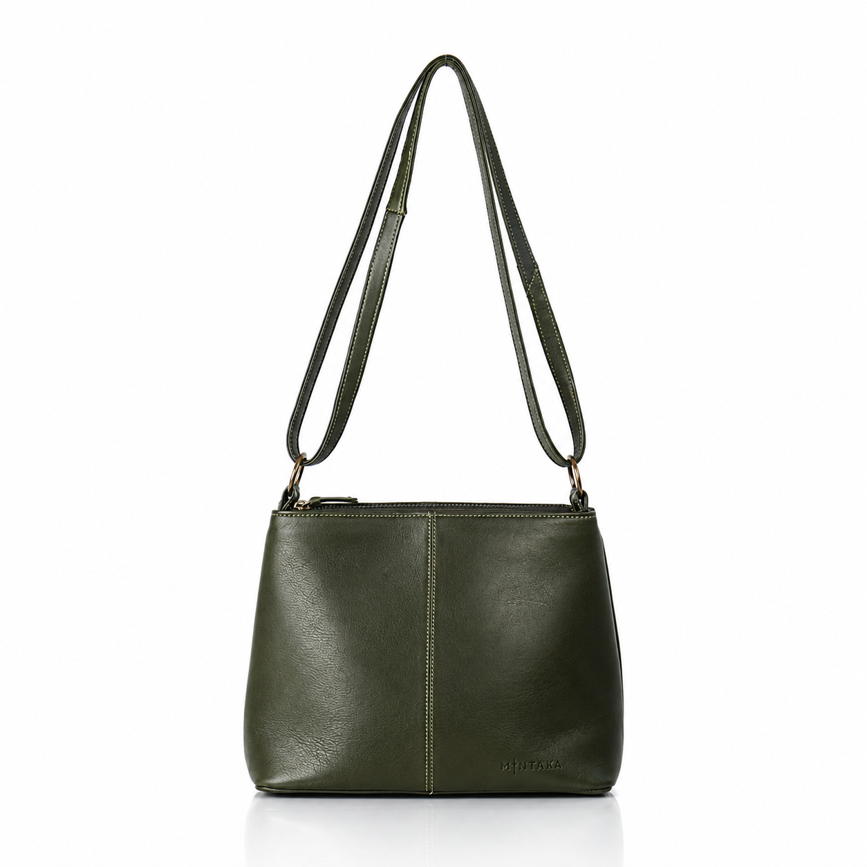 Thuli Double Zip Leather Bag