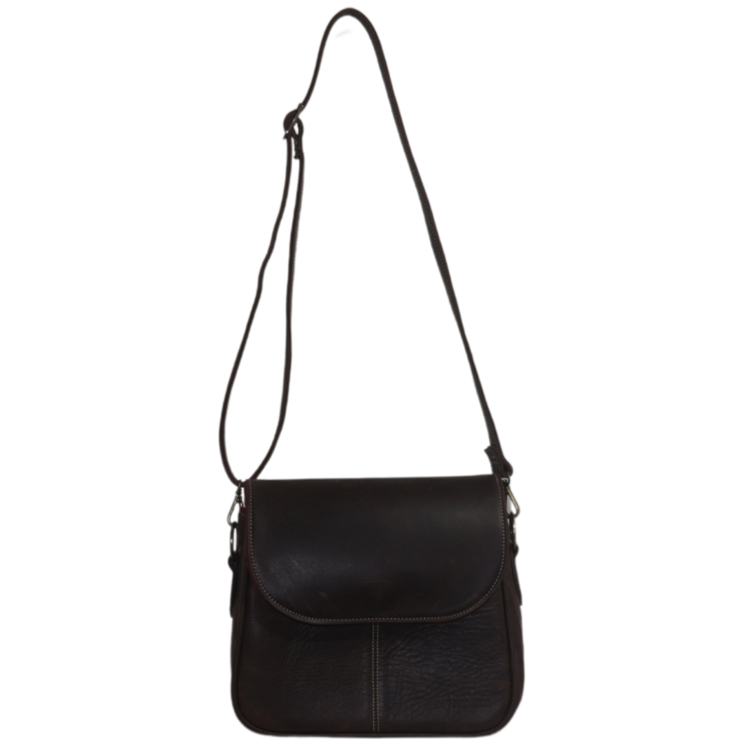 Emma Leather Handbag with Flap