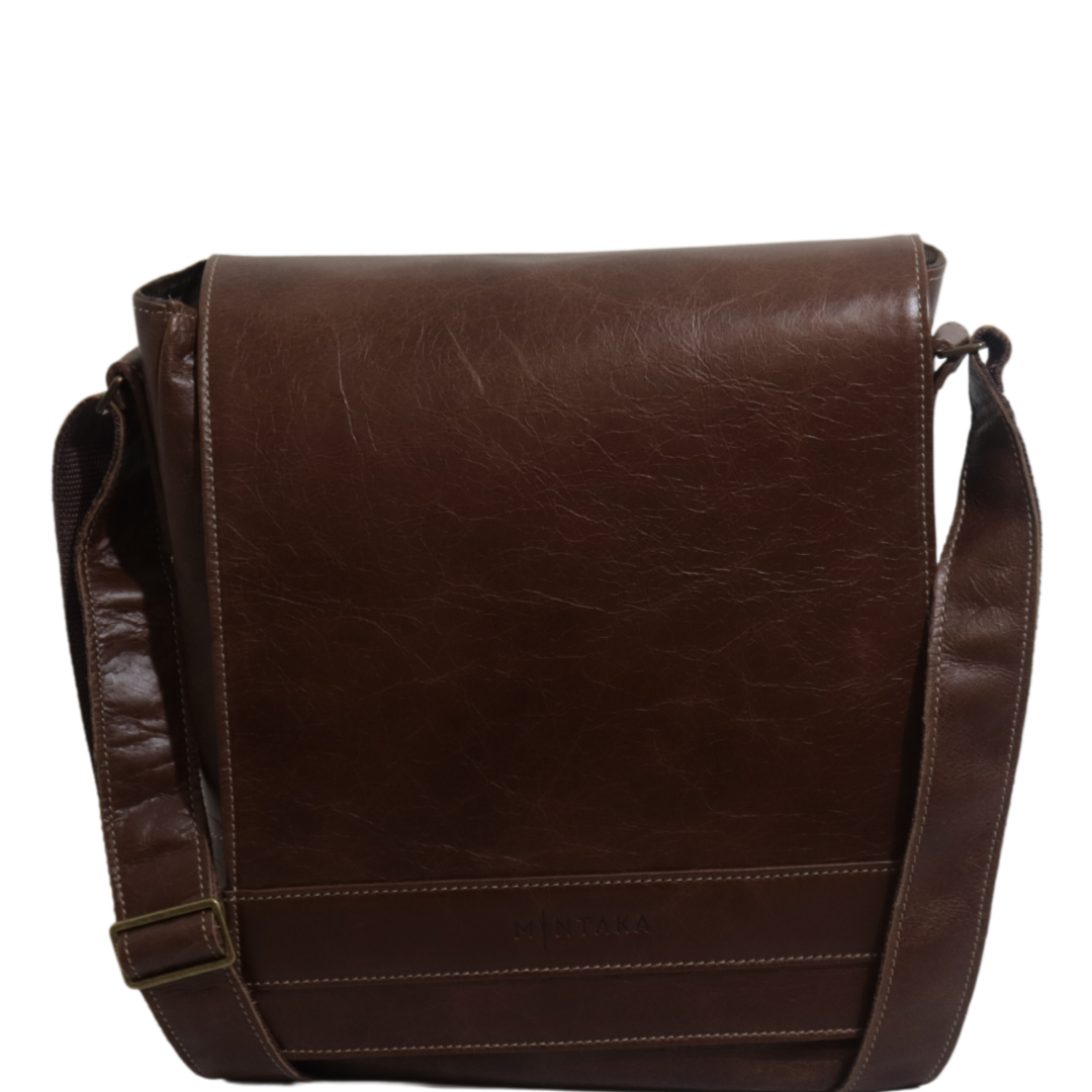 Mac Messenger Leather Crossbody Satchel