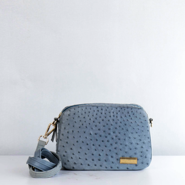 Ostrich Aretha Crossbody Bag