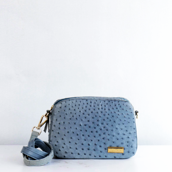 Ostrich Aretha Crossbody Bag