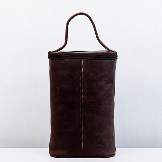 Zip Wine Leather Carrier