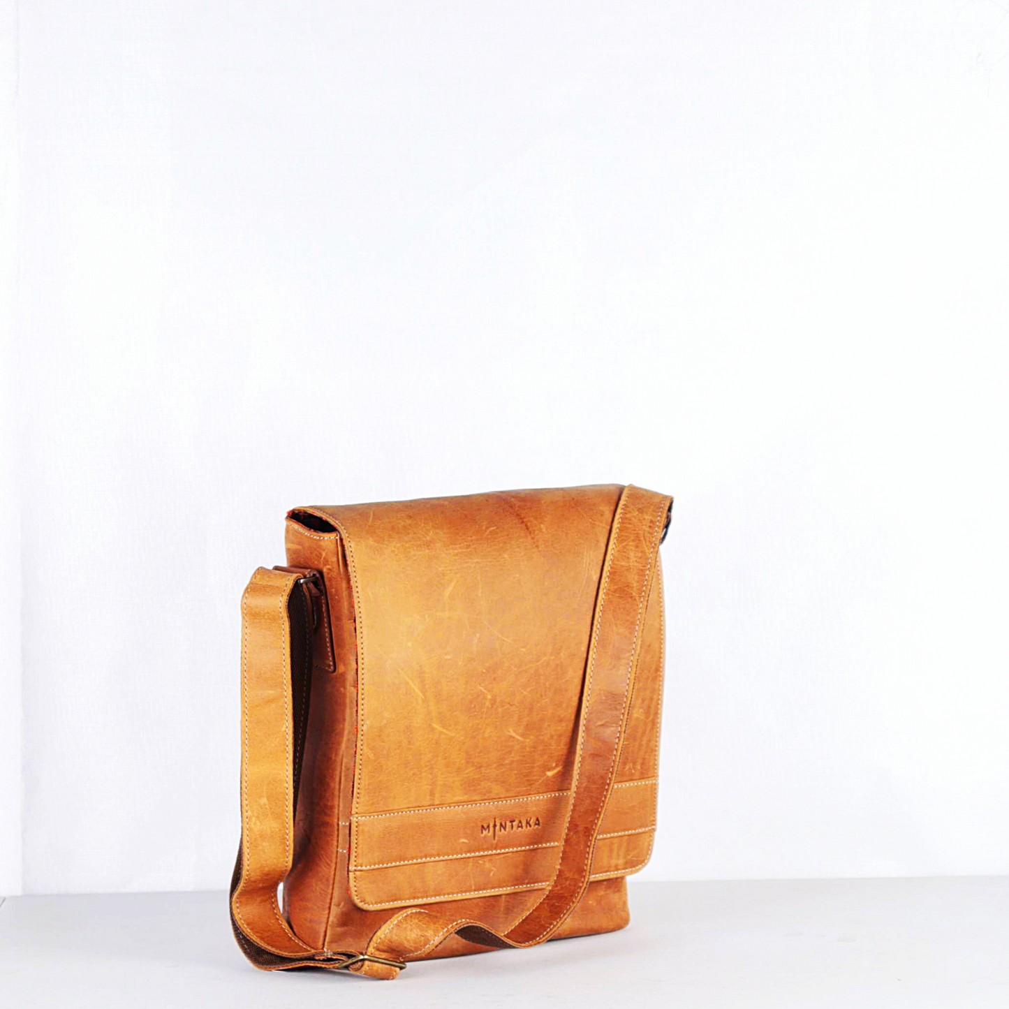 Mac Messenger Leather Crossbody Satchel