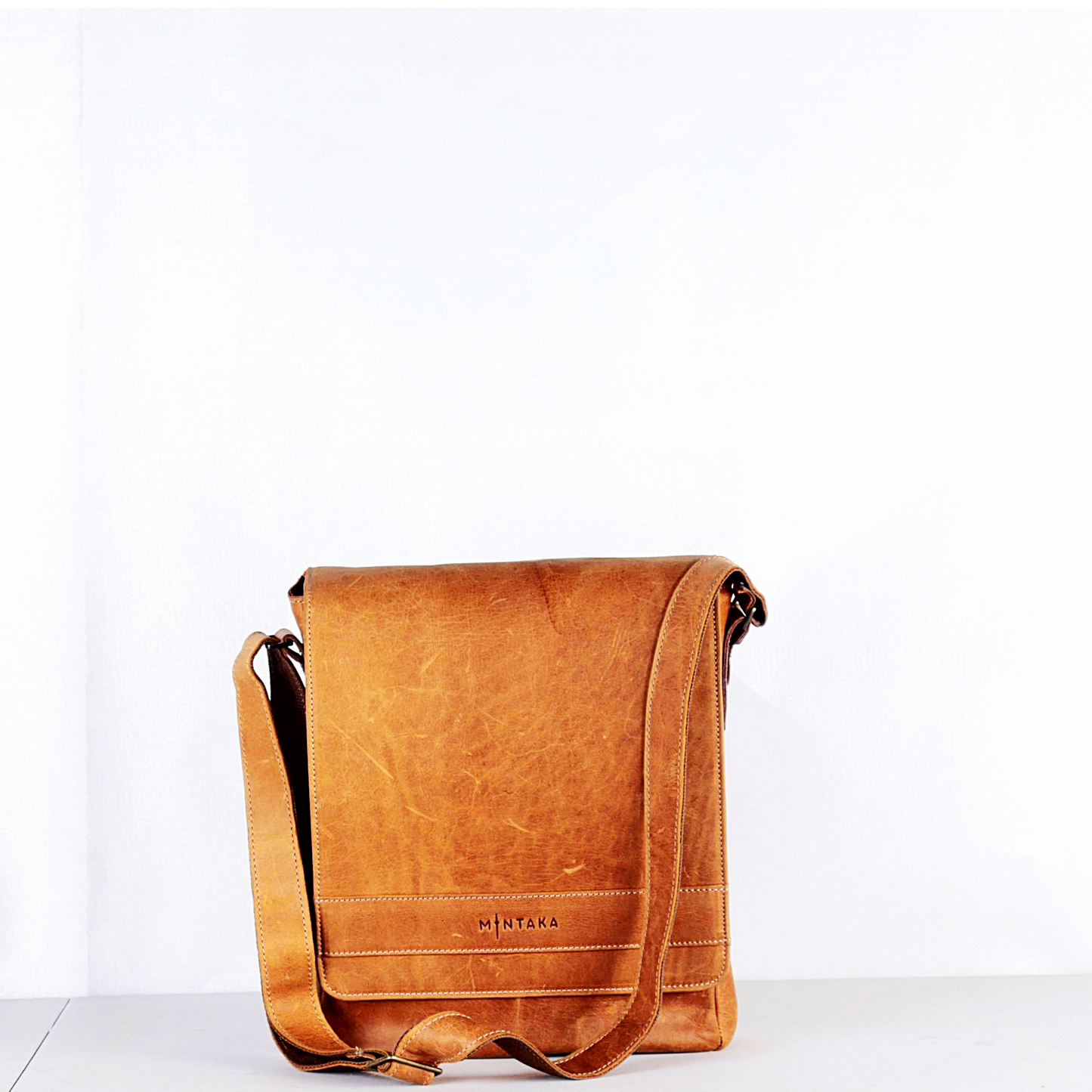Mac Messenger Leather Crossbody Satchel