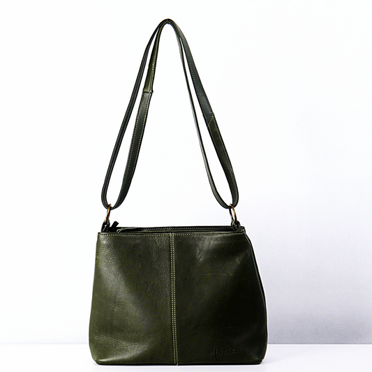 Thuli Double Zip Leather Bag