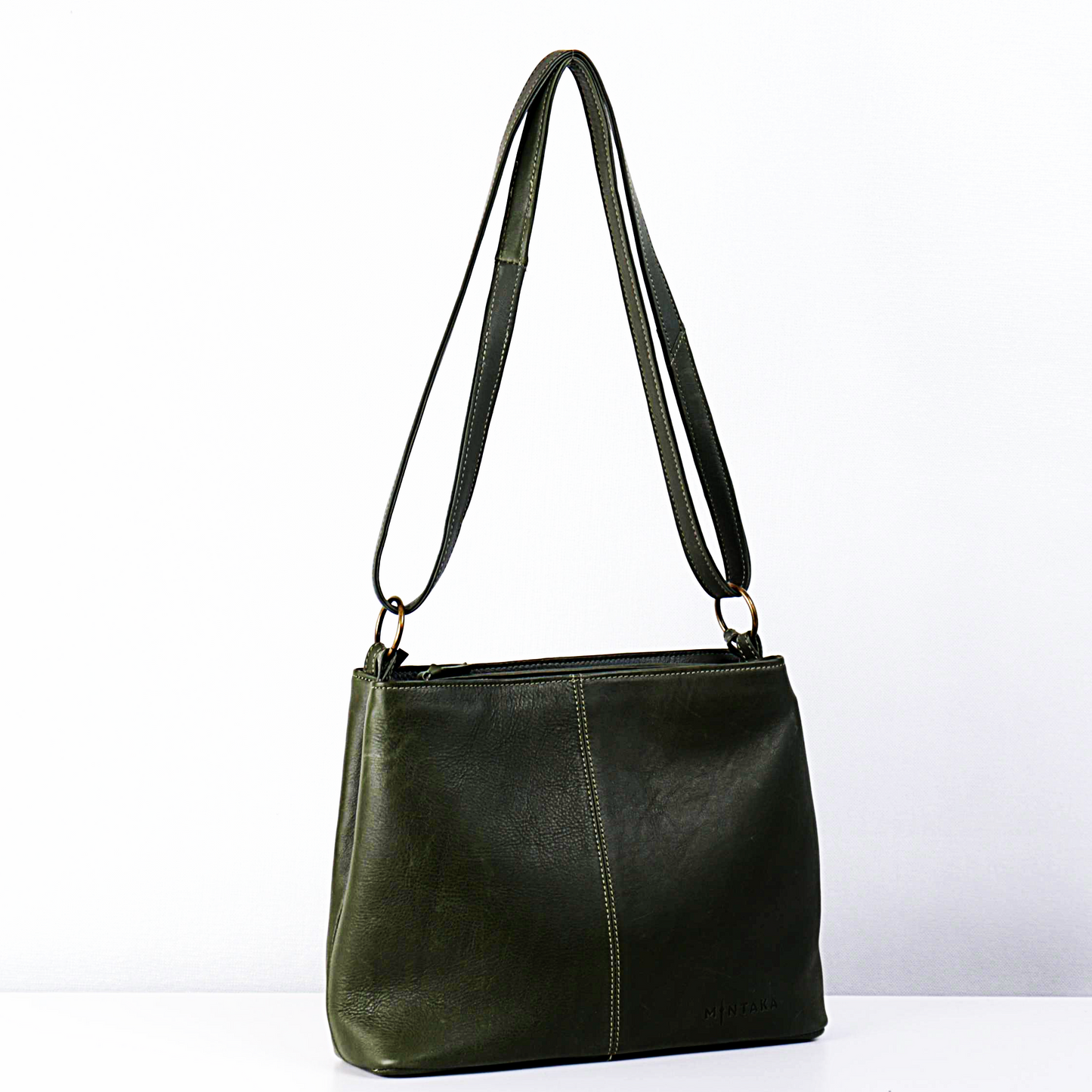 Thuli Double Zip Leather Bag