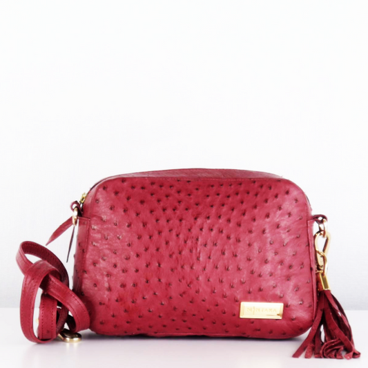Ostrich Aretha Crossbody Bag