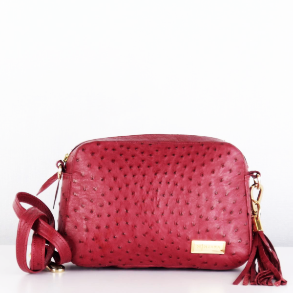 Ostrich Aretha Crossbody Bag