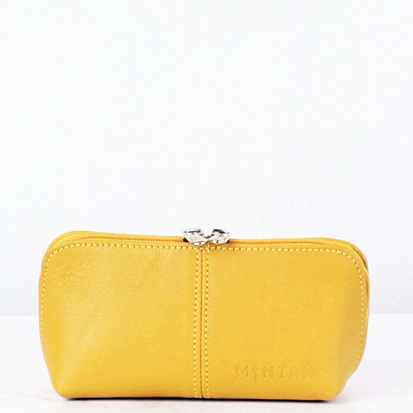 Gina Domed Leather Cosmetic Bag