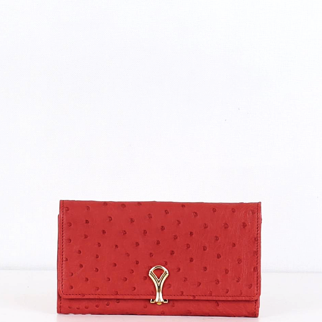Sophie Ostrich Leather Purse