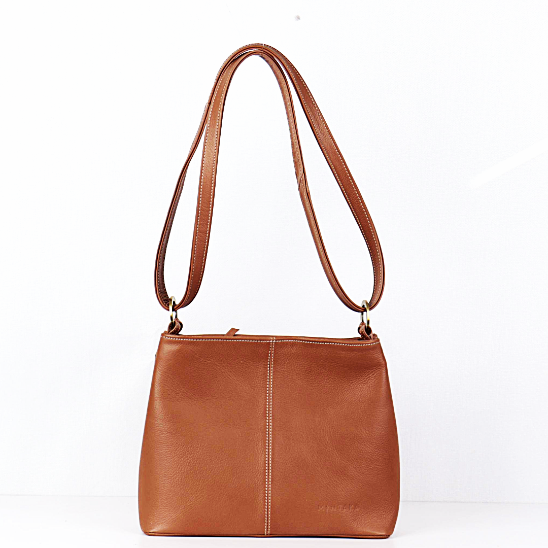 Thuli Double Zip Leather Bag