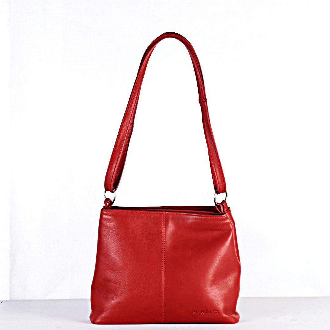 Thuli Double Zip Leather Bag