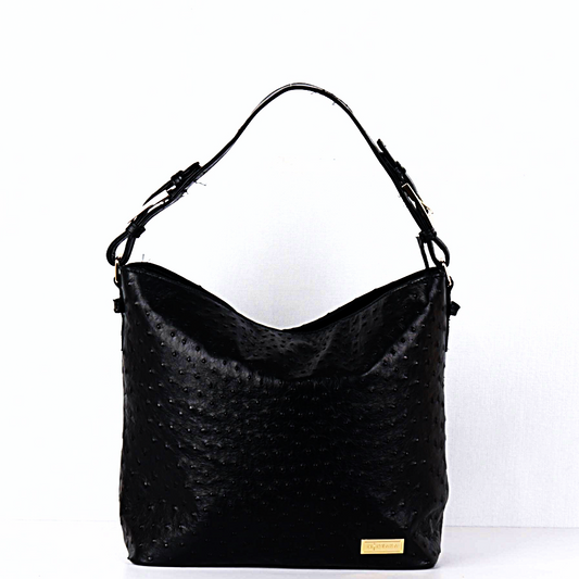 Ostrich Oliva Hobo Handbag