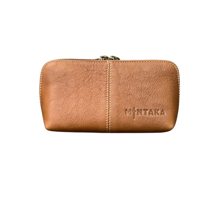 Gina Domed Leather Cosmetic Bag