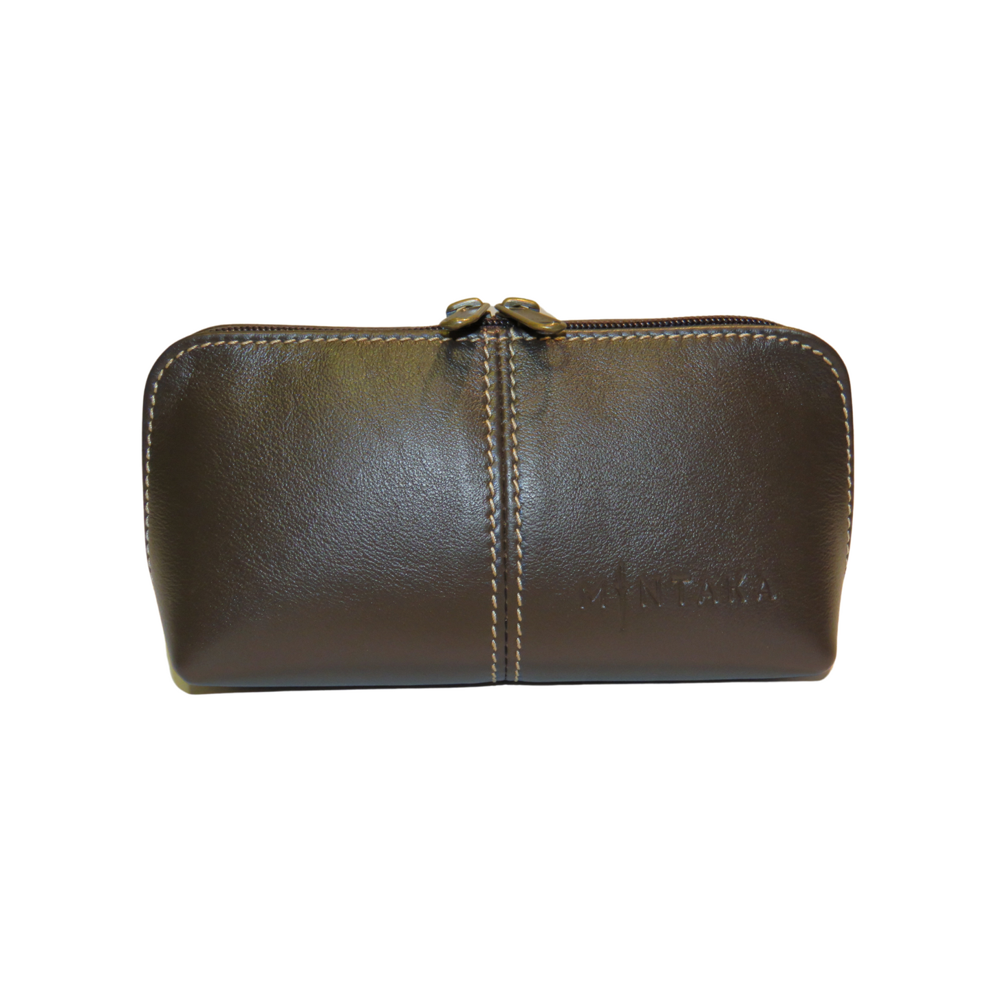 Gina Domed Leather Cosmetic Bag