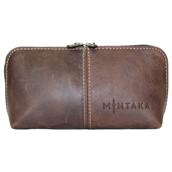 Gina Domed Leather Cosmetic Bag