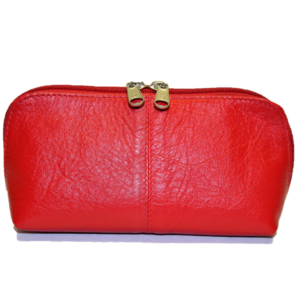 Gina Domed Leather Cosmetic Bag