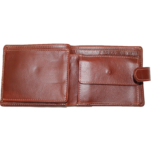 
            
                Load image into Gallery viewer, Thabo Three Fold Leather Wallet with Tab
            
        
