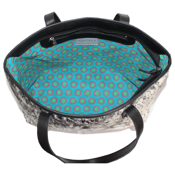 Luna Nguni Leather Shopper Bag